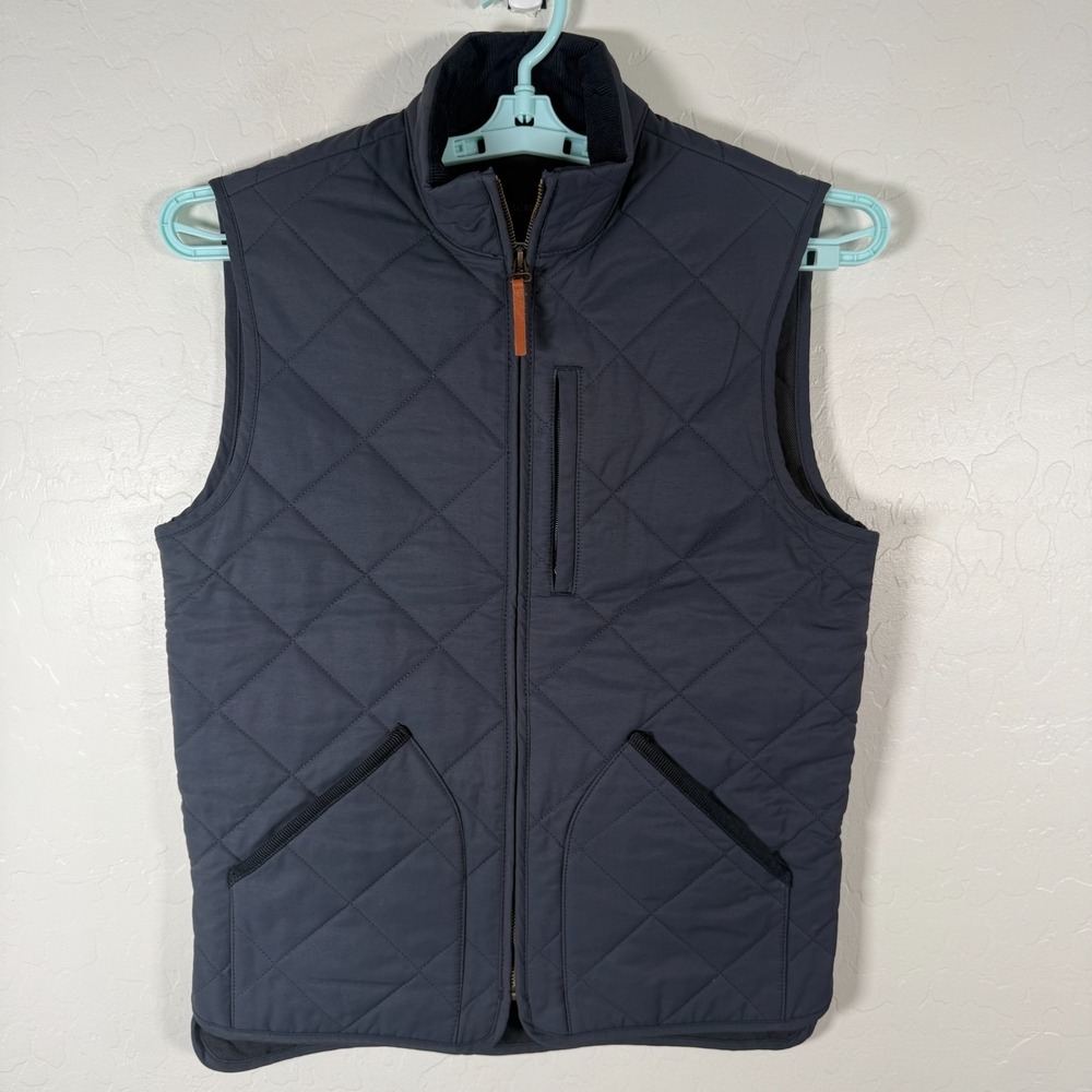 J. Crew Vest Mens XS Blue Sussex Vest Full Zip Puffer Outdoor‎ Primaloft